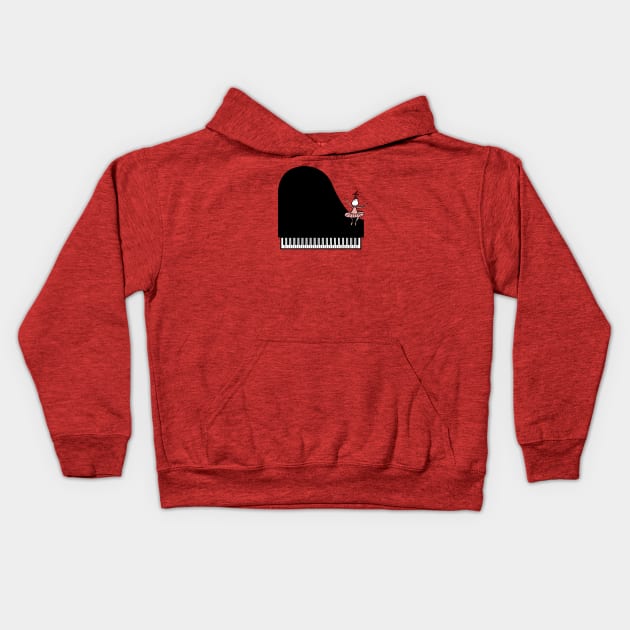 Dancing piano Kids Hoodie by Guastevi